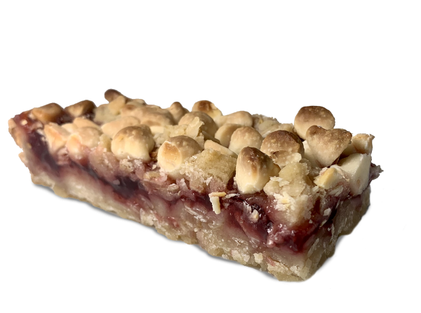Oatmeal White Chocolate Raspberry Cookie Bar