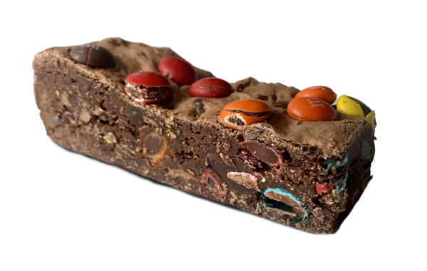 Double Chocolate M&M Cookie Bar