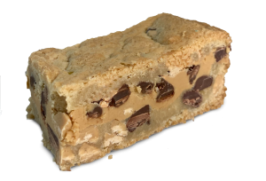 Peanut Butter & Reese's Pieces Stuffed Chocolate Chip Cookie Bar