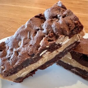 Peanut Butter Stuffed Double Chocolate Cookie Bar